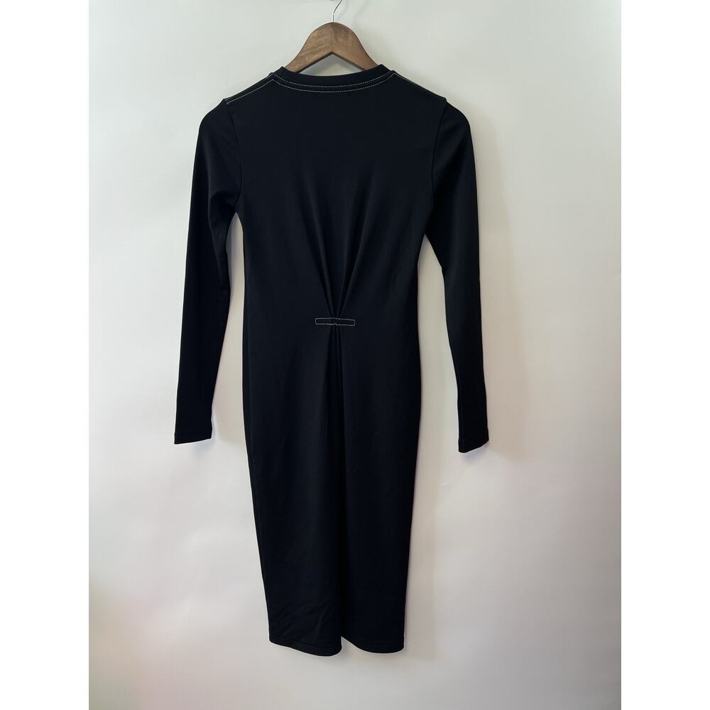 Rag & Bone NWOT Long Sleeve Midi Bodycon Liquid Knit Dress Sz XXS Black timeless - Picture 10 of 11